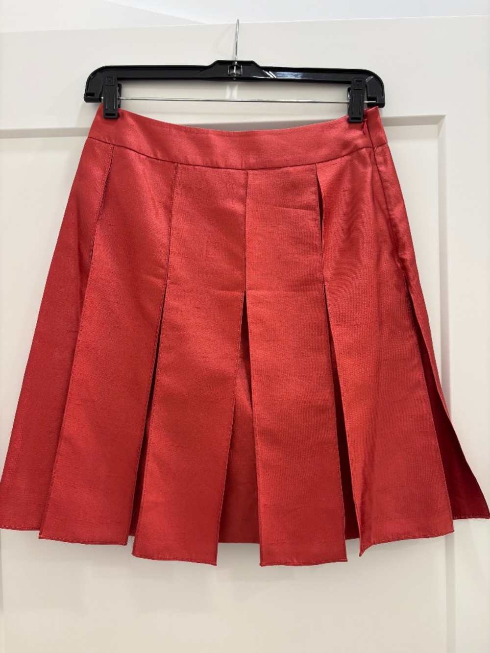 LILIU Persimmon Silk Skirt with Flaps; Size: 2